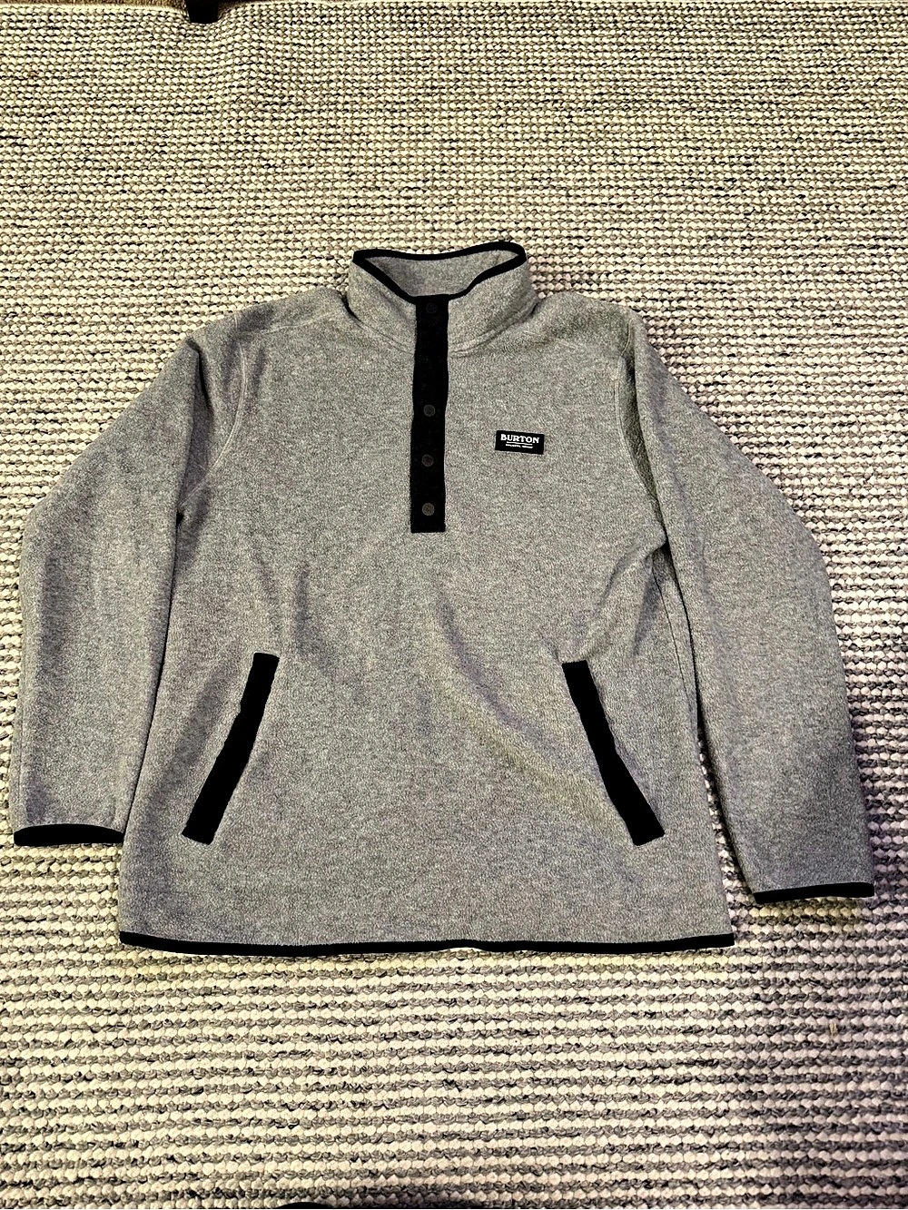Burton Gray Fleece Pullover Size Medium